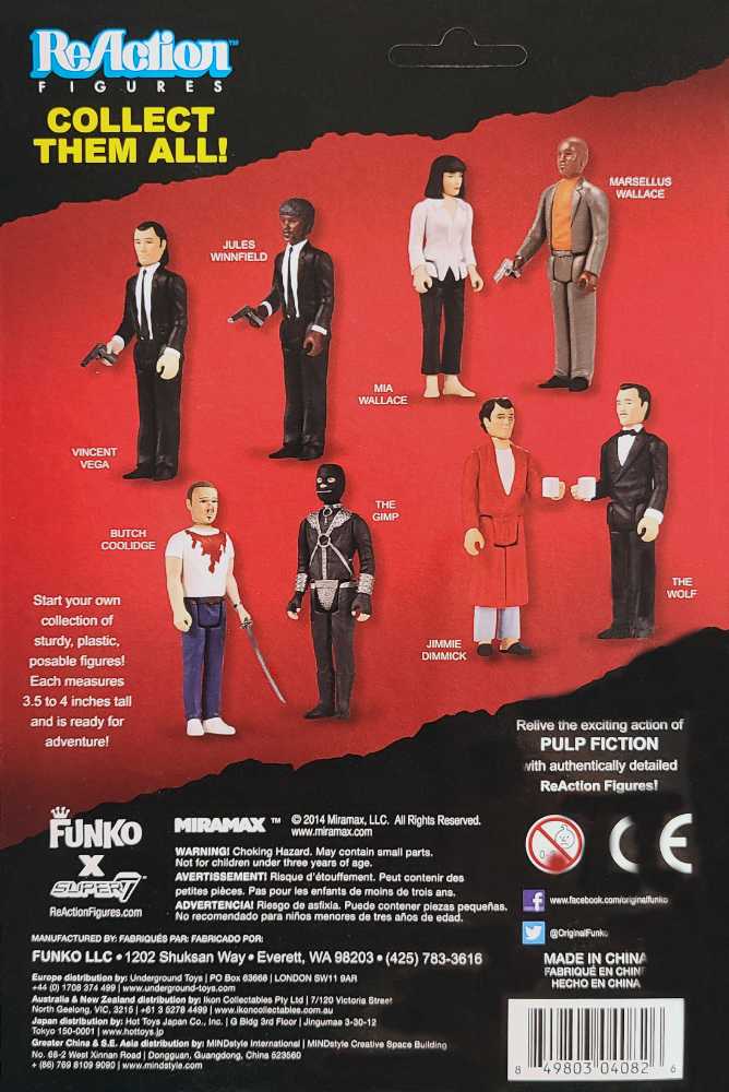 Pulp Fiction - Funko (ReAction Figures) (Pulp Fiction) action figure collectible [Barcode 849803040826] - Main Image 2