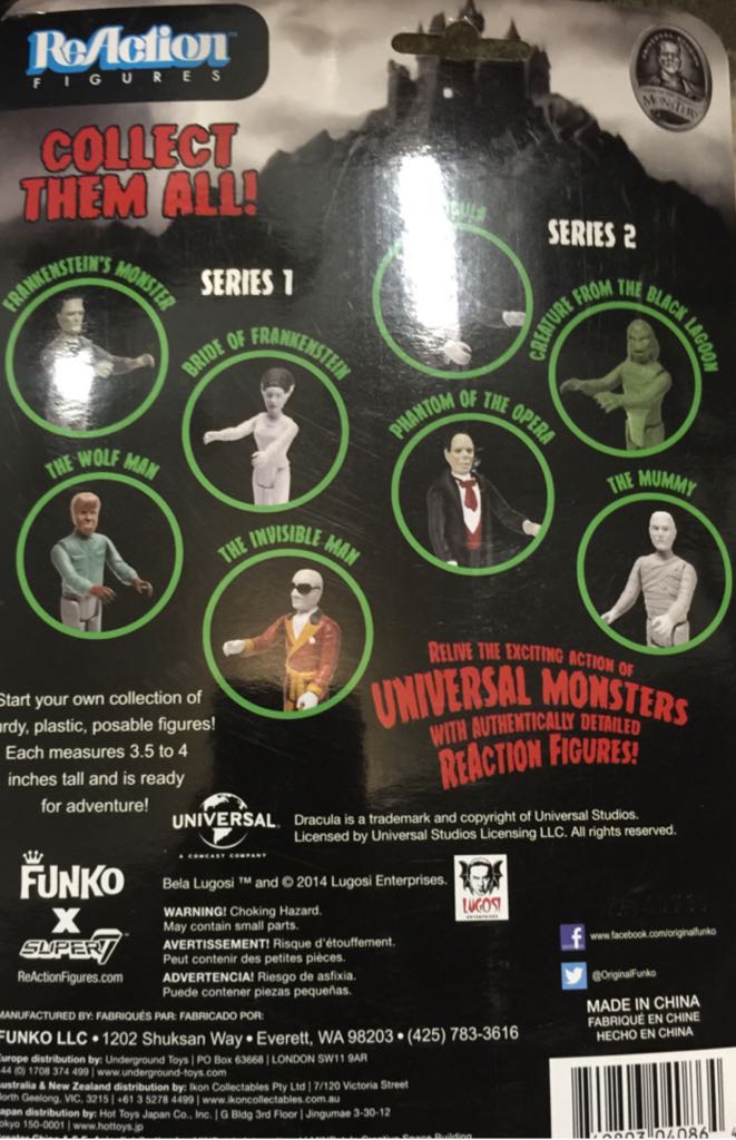 Reaction/Funko (Dracula) - ReAction (ReAction Figures) action figure collectible [Barcode 849803040864] - Main Image 2