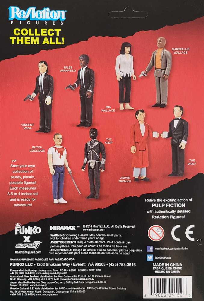 Funko Reaction Pulp Fiction Figure 3.75 Butch Coolidge - Funko (ReAction Figures) (Pulp Fiction) action figure collectible [Barcode 849803041526] - Main Image 2