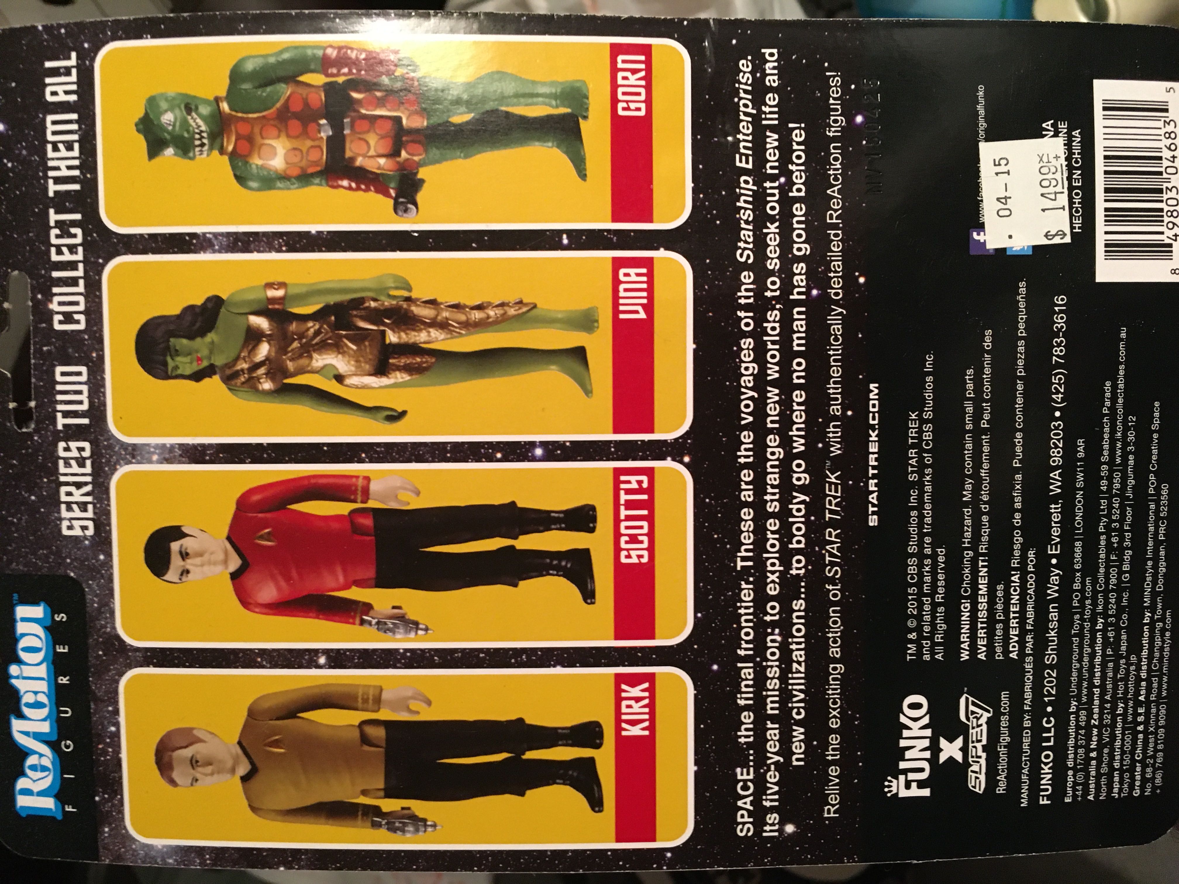 Capt. Kirk - Super 7 (Star Trek) action figure collectible [Barcode 849803046835] - Main Image 2