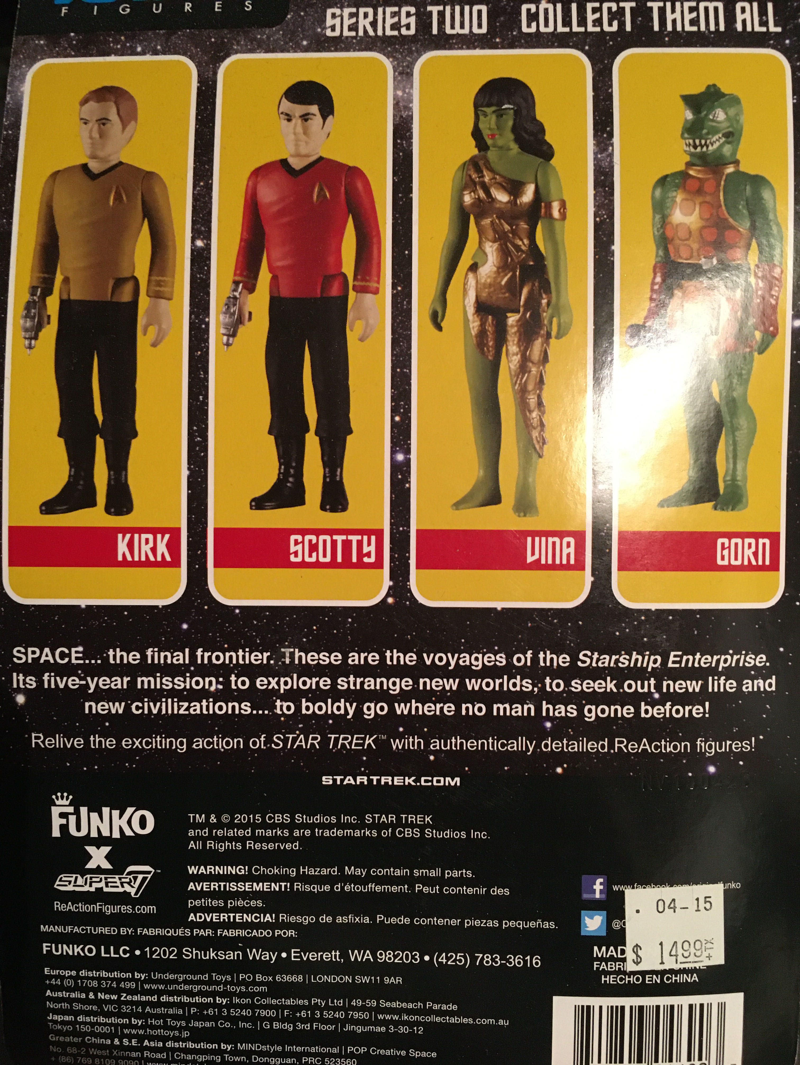 Vina - Super 7 (Star Trek) action figure collectible [Barcode 849803046903] - Main Image 2