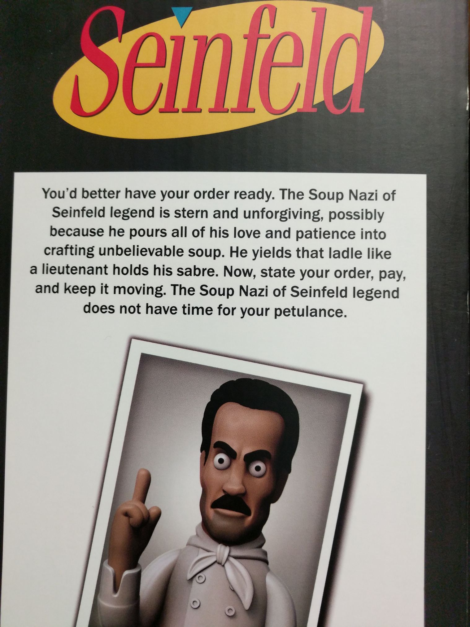 Soup Nazi Vinyl Idolz - Vinyl Sugar (Seinfeld) action figure collectible [Barcode 849803057046] - Main Image 2