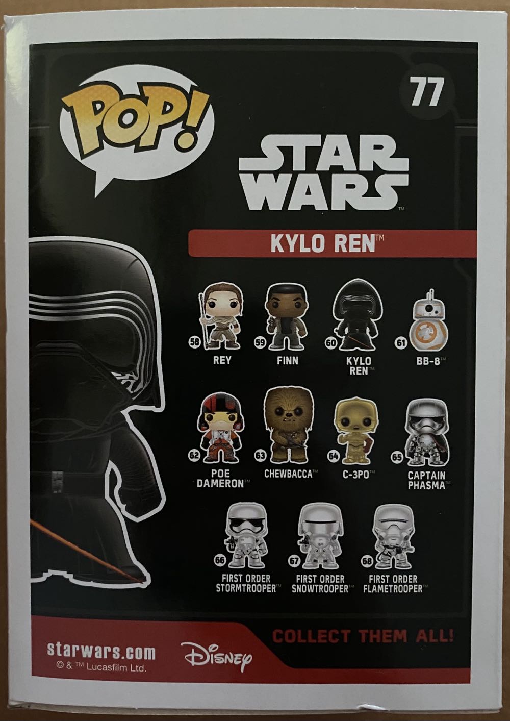 Kylo Ren - Funko Pop (Star Wars Funko Pop!) action figure collectible [Barcode 849803062330] - Main Image 3