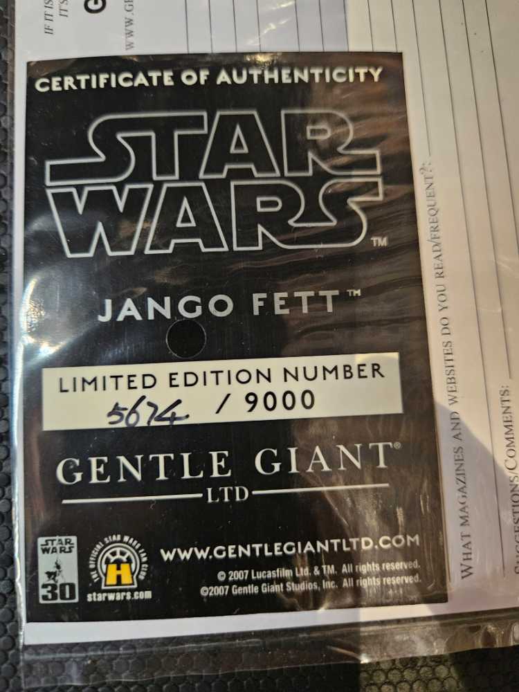 Jango Fett Collectible Mini Bust - Gentle Giant LTD (Statues/Bust) action figure collectible [Barcode 871810001507] - Main Image 4