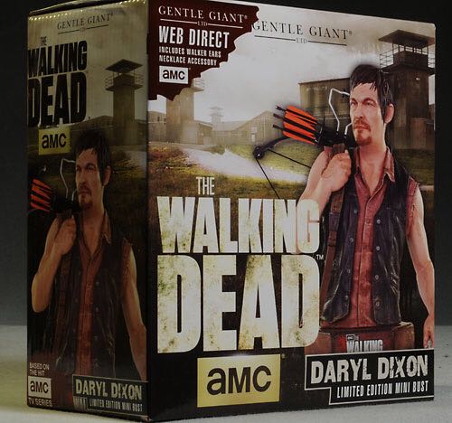 The Walking Dead AMC: Daryl Dixon Mini Bust Limited Edition 2701/4500 - Gentle Giant (post-apocalyptic survival horror movie theme) action figure collectible [Barcode 871810010011] - Main Image 2