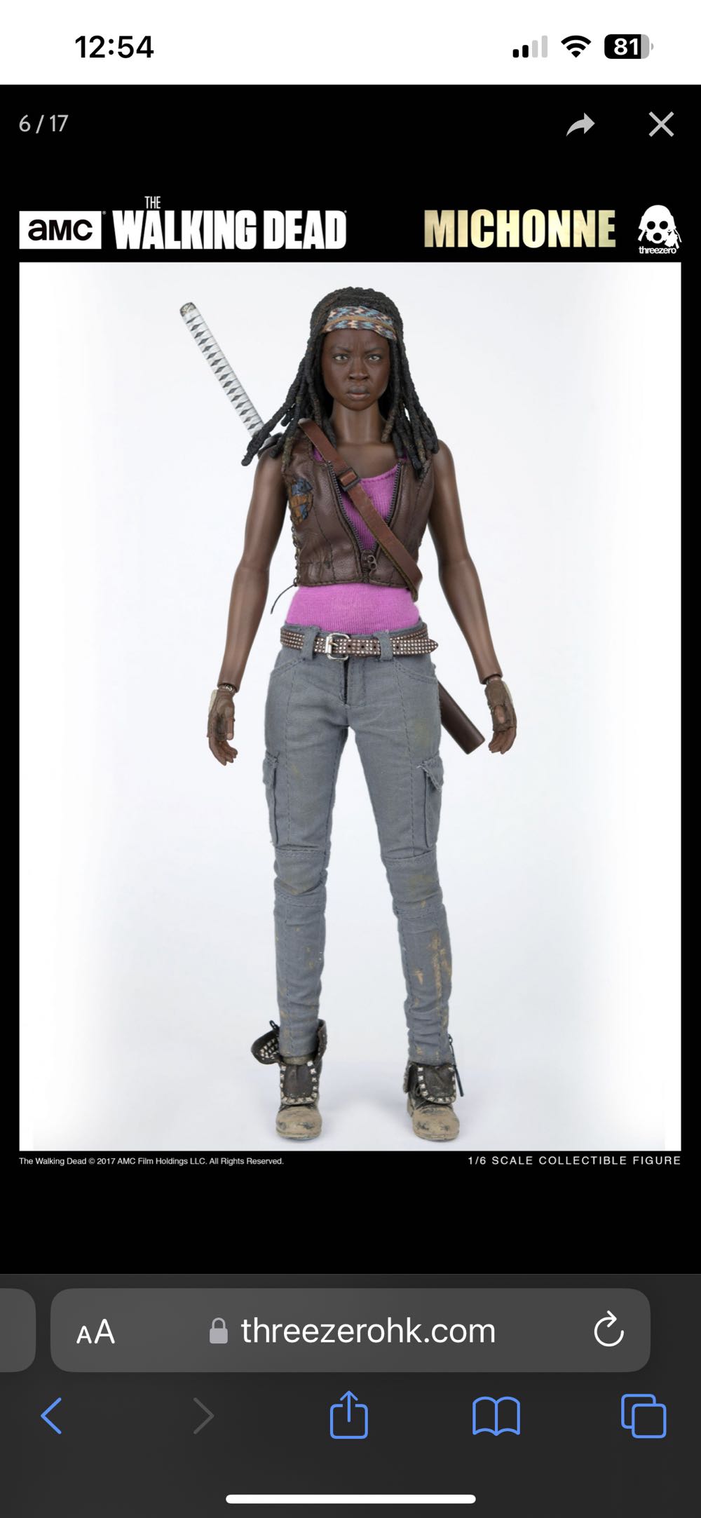 Michonne The Walking Dead - Threezero (The Walking Dead) action figure collectible [Barcode 871810010035] - Main Image 4