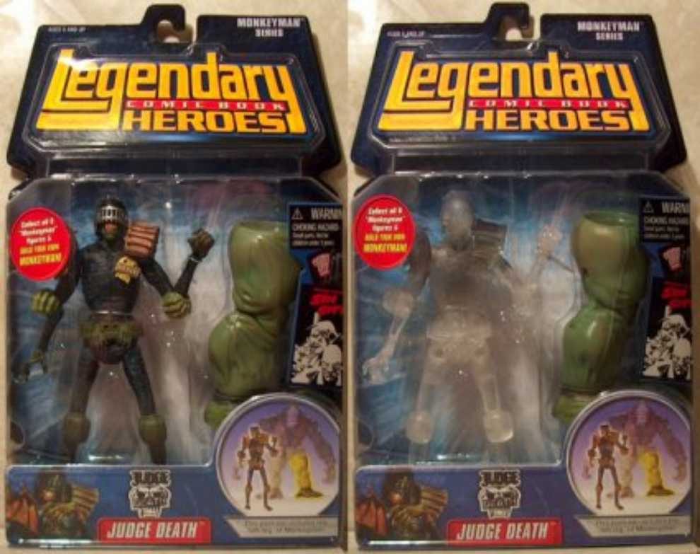 Toybiz Legendary Comic Book Heroes Monkeyman BAF Judge Death (Translucent) - Marvel (Legendary Heroes: 6”) action figure collectible [Barcode 883199950222] - Main Image 3