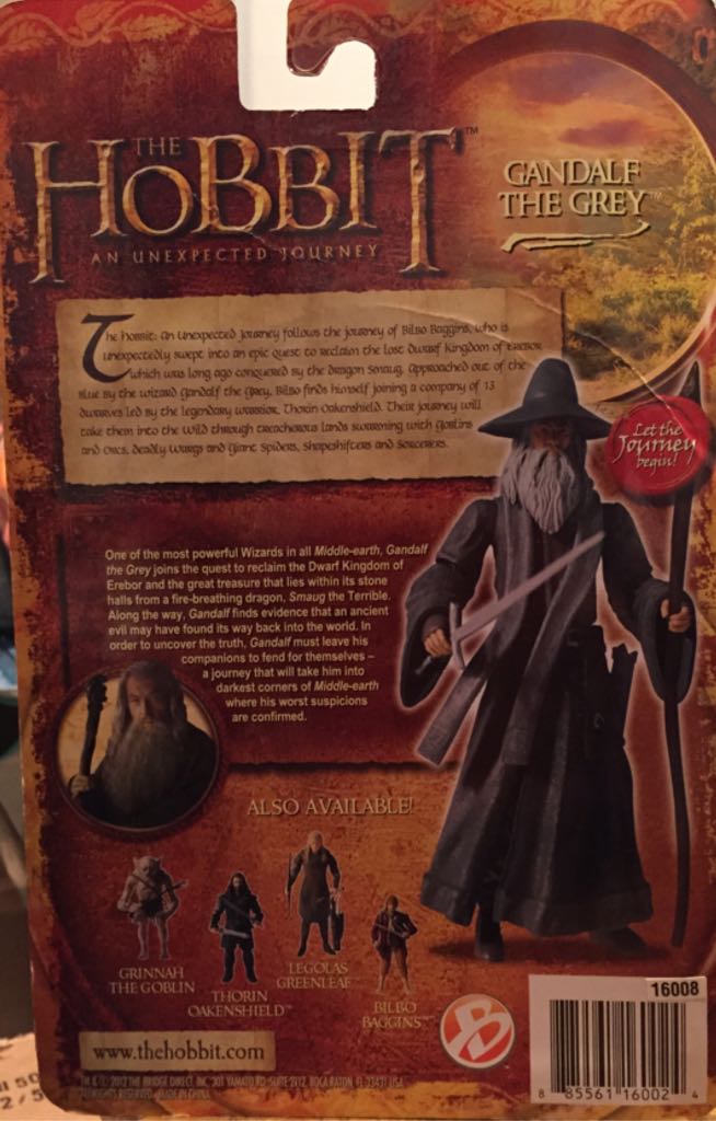 The HOBBIT Gandalf The Gray - The Bridge Direct Inc (The Hobbit An Unexpected Journey) action figure collectible [Barcode 885561160024] - Main Image 2
