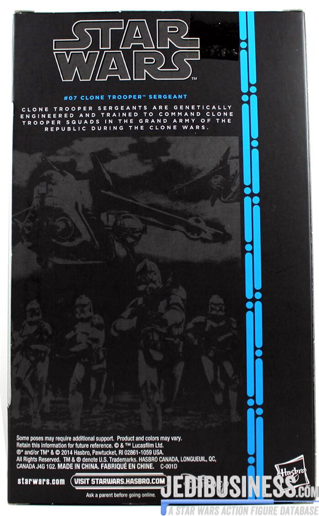 Clone Trooper Sergeant Episode II AOTC - Hasbro (Star Wars The Black Series 6”) action figure collectible [Barcode 885796443664] - Main Image 2