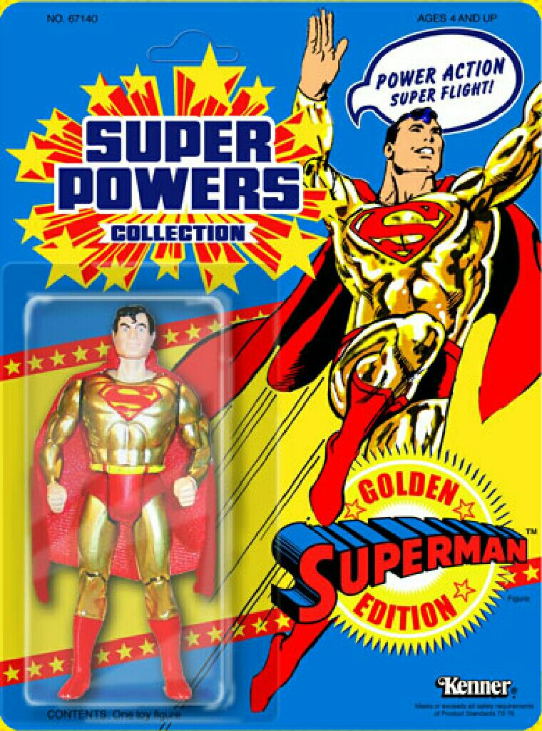 Superman: Golden Edition Reissue - Matty Collector (DC Super Powers Collection) action figure collectible [Barcode 887961033540] - Main Image 2