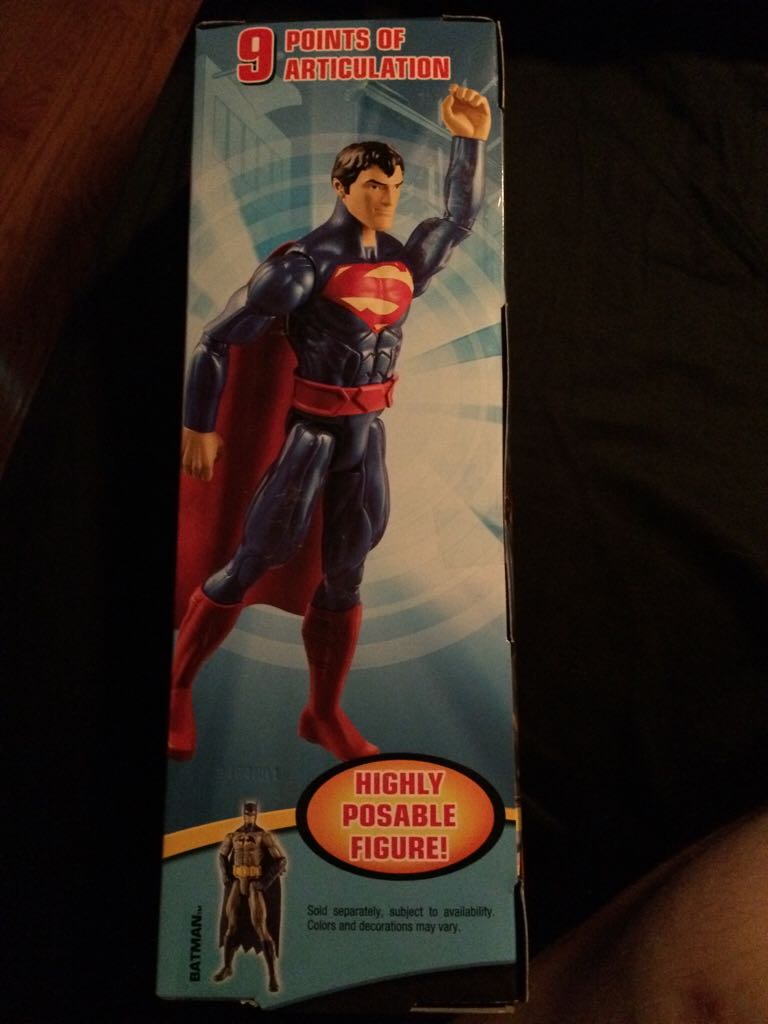 Superman - DC Comics 12” Superman Figure and 12” Batman Action Figure Bundle - Mattel (Batman Unlimited) action figure collectible [Barcode 887961046243] - Main Image 2