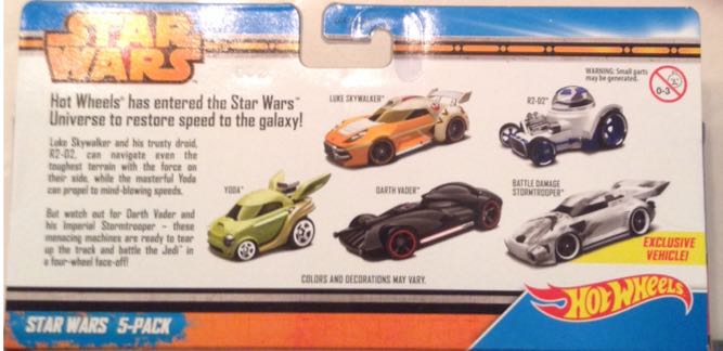Star Wars 5 Pack Hot Wheels - Mattel (Star Wars - Saga) action figure collectible [Barcode 887961074529] - Main Image 2