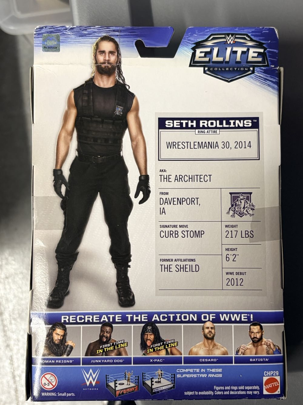WWE Elite Seth Rollins Series 33 - Mattel (Wwe Elite) action figure collectible [Barcode 887961085495] - Main Image 2