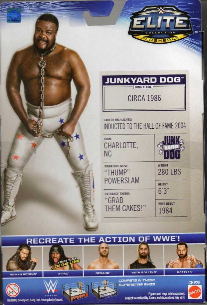 WWE Junkyard Dog - Mattel (WWE Ellite Collection Flashback) action figure collectible [Barcode 887961085549] - Main Image 3