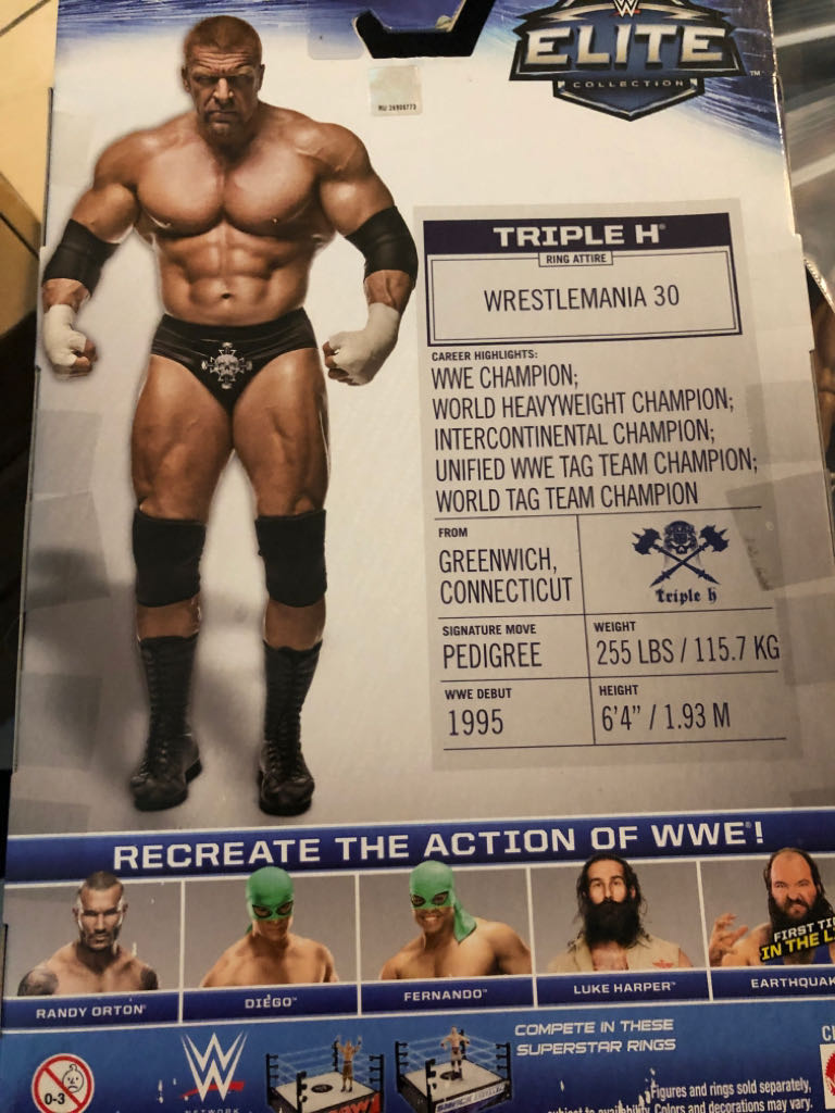 Triple H - WM30 - Mattel (WWE Elite Series 35) action figure collectible [Barcode 887961087109] - Main Image 2