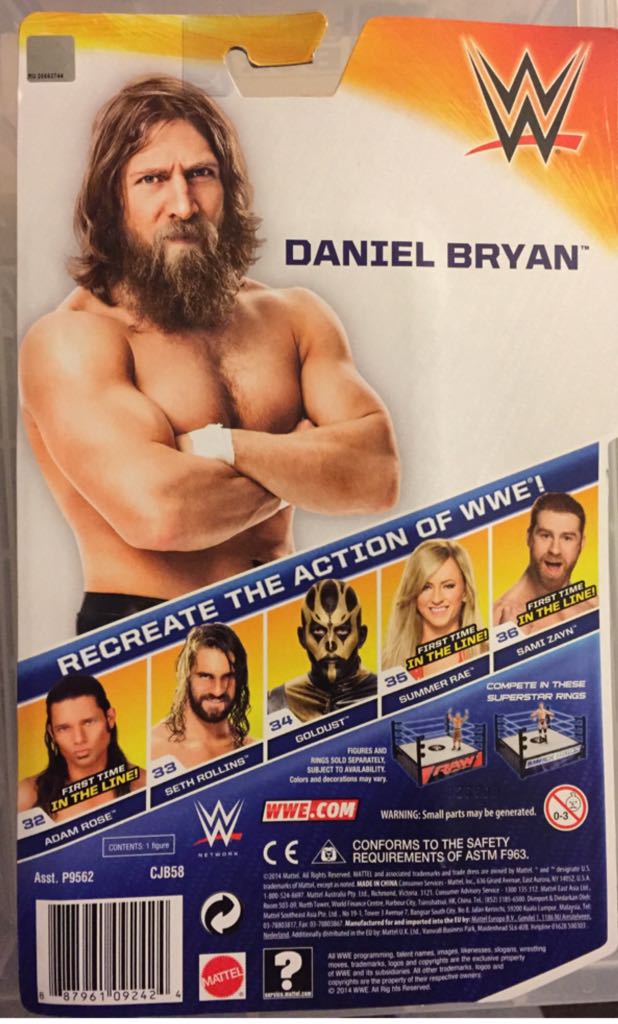 Daniel Bryan Basic Superstar #31  action figure collectible [Barcode 887961092424] - Main Image 2