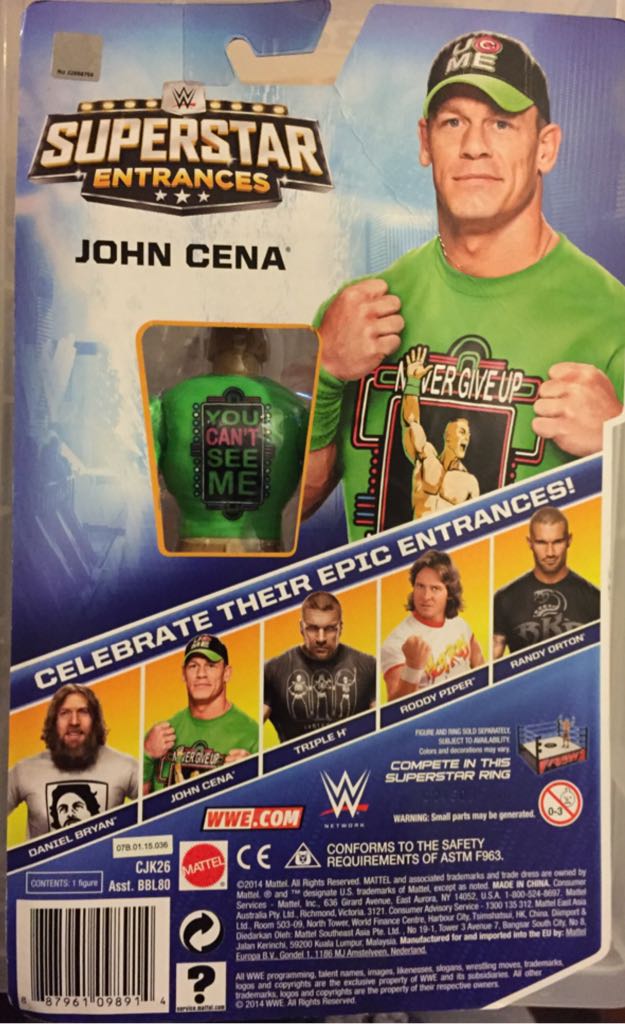 John Cena - Superstars Entrance  - Mattel (WWE Superstar Entrance Series) action figure collectible [Barcode 887961098914] - Main Image 2
