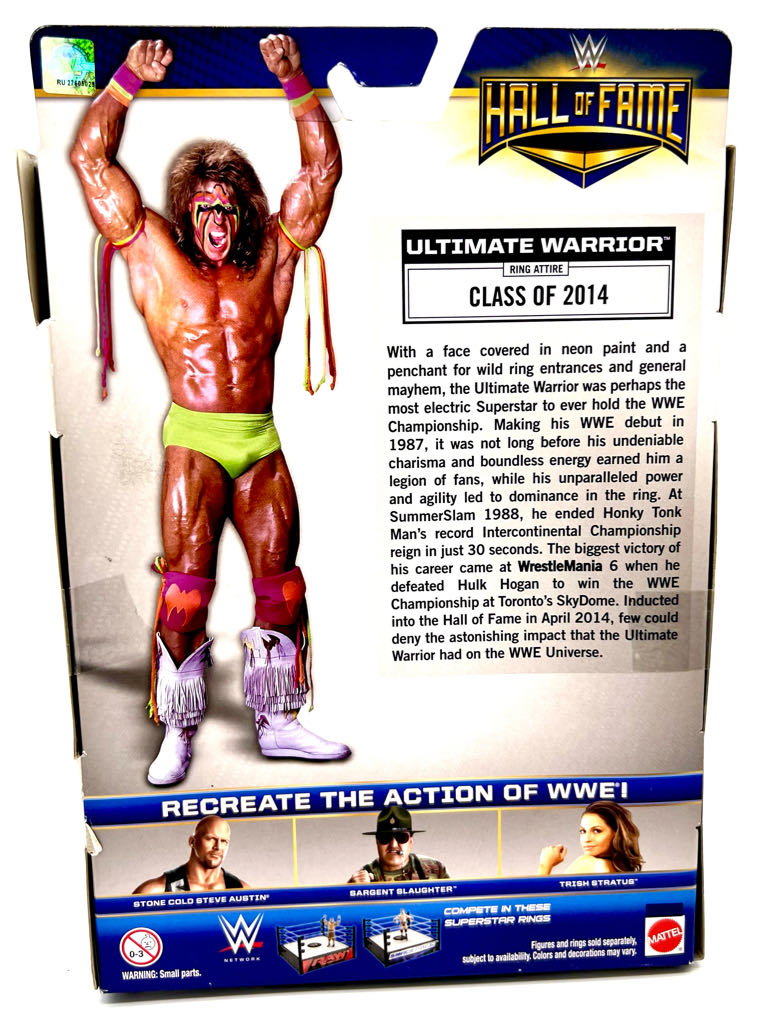 WWE Hall Of Fame The Ultimate Warrior - Mattel (WWE) action figure collectible [Barcode 887961099805] - Main Image 2