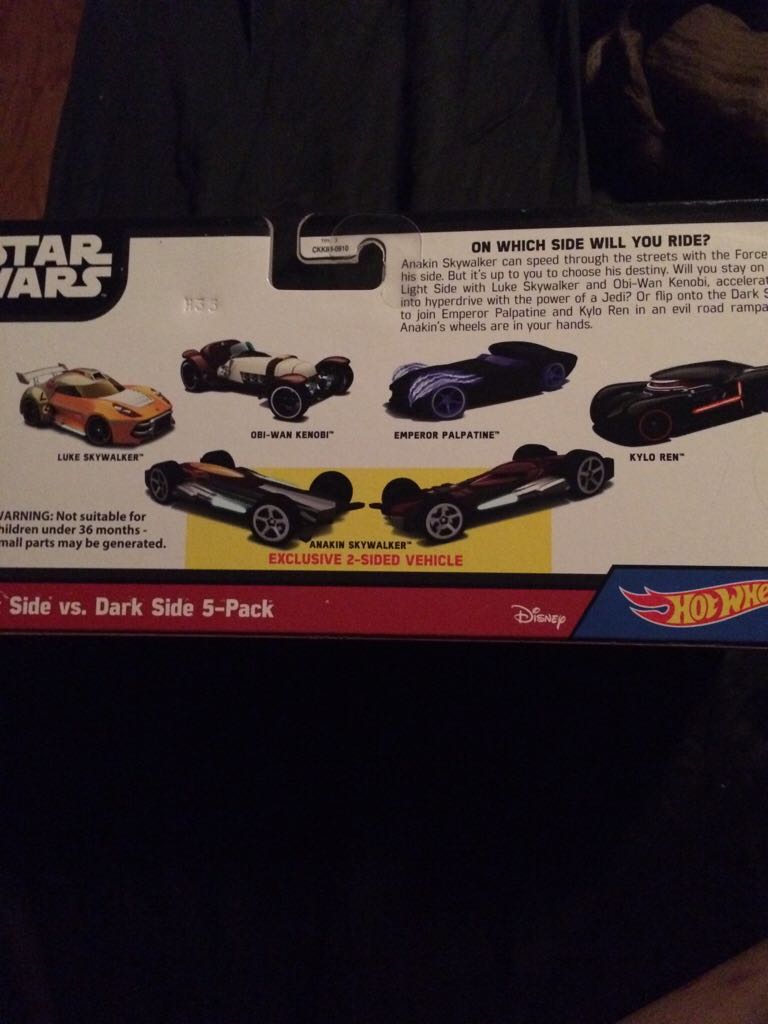 Hot Wheels Light Side Vs Dark Side 5 Pack - Mattel (Hot Wheels) (Hot Wheel Star Wars) action figure collectible [Barcode 887961116915] - Main Image 2