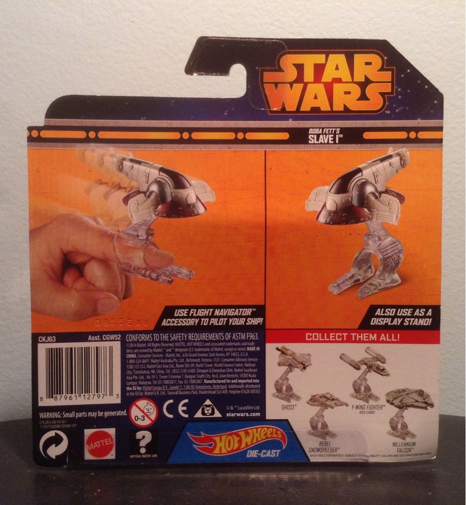 Hot Wheels Star Wars Vehicle Boba Fett’s Slave 1 Blue ESB - Hot Wheels from Mattel (Star Wars Hot Wheels) action figure collectible [Barcode 887961127973] - Main Image 2