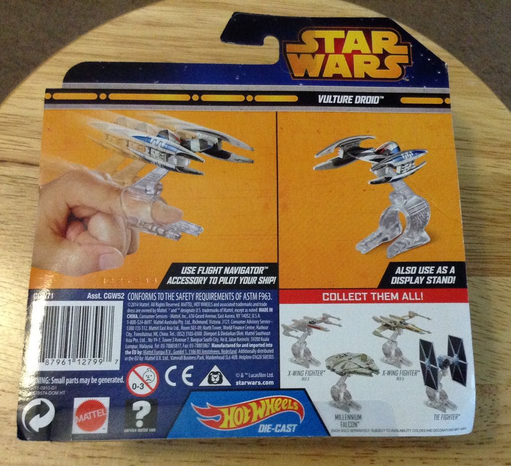CGW71 Vulture Droid - Mattel (Hot Wheels) (Hotwheels) action figure collectible [Barcode 887961127997] - Main Image 2