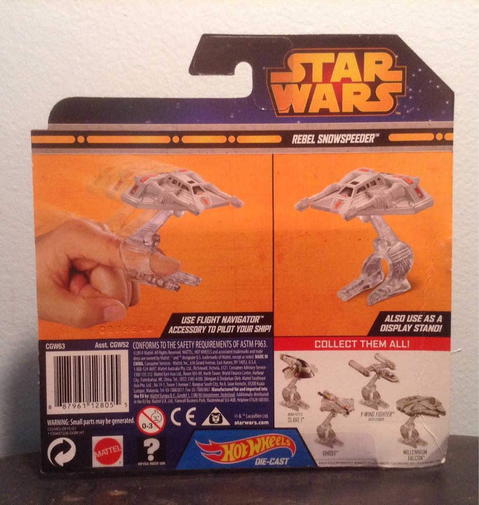 Hot Wheels Rebel Snowspeeder - Hot Wheels from Mattel (Star Wars Hot Wheels) action figure collectible [Barcode 887961128055] - Main Image 2
