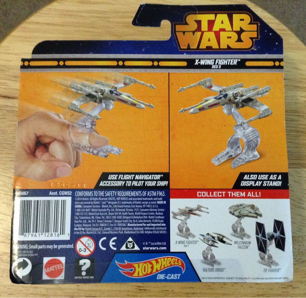 CGW67 X-Wing Fighter Red 5 - Mattel (Hot Wheels) (Star Wars Hot Wheels) action figure collectible [Barcode 887961128161] - Main Image 2