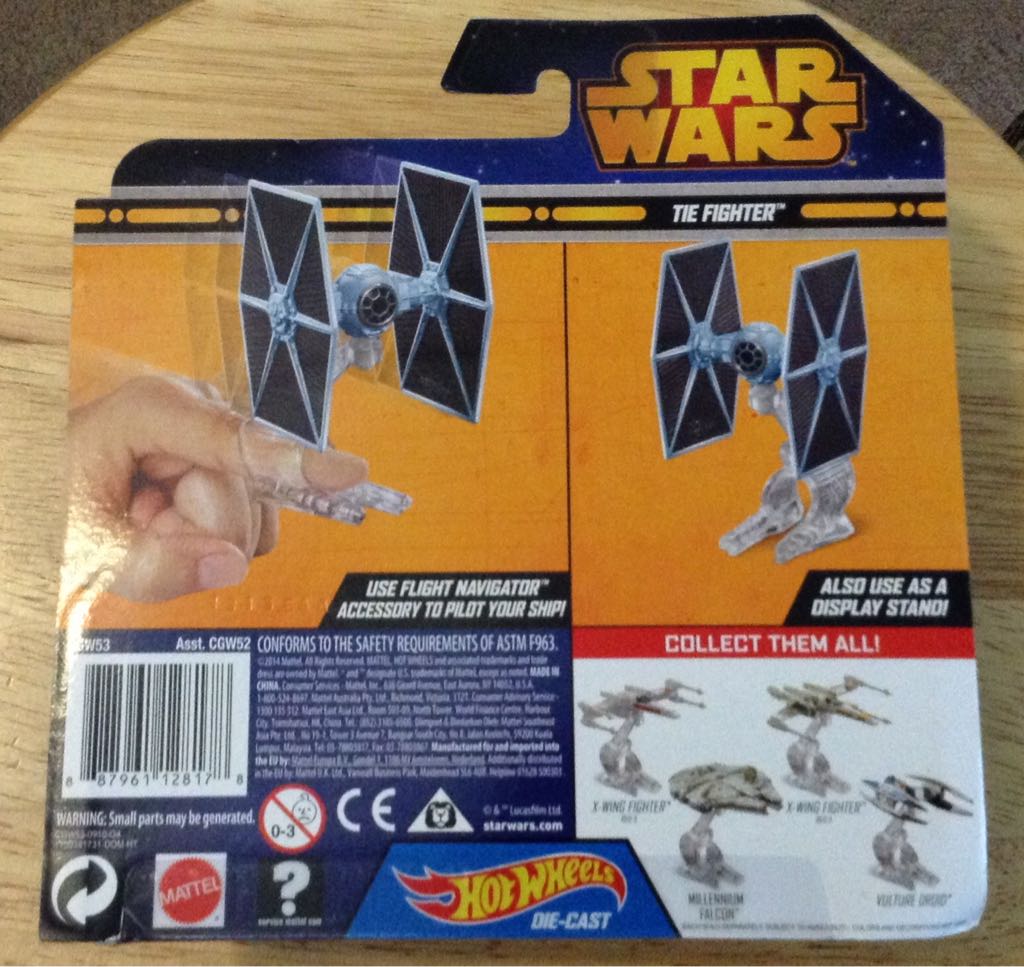 Hot Wheels Imperial Tie Fighter - Hot Wheels from Mattel (Star Wars Hot Wheels) action figure collectible [Barcode 887961128178] - Main Image 2