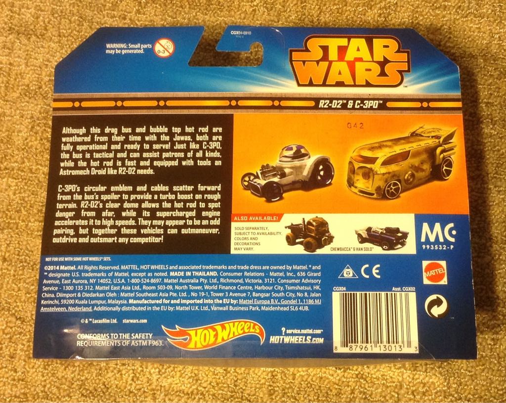 Hot Wheels R2-D2 And C-3PO Dune Buggy And Van 2 Pack - Mattel (Hot Wheels) (Star Wars) action figure collectible [Barcode 887961130133] - Main Image 2