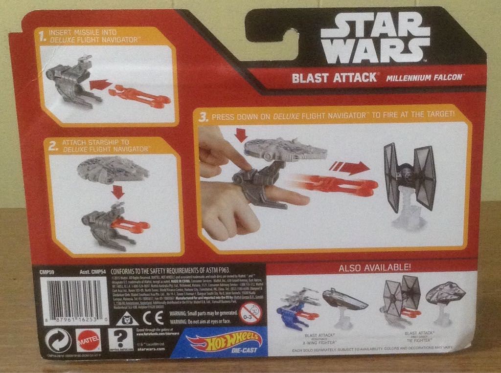 Hot Wheels Star Wars Vehicle Blast Attack Millennium Falcon - Hot Wheels by Mattel (Star Wars Hot Wheels) action figure collectible [Barcode 887961162530] - Main Image 2