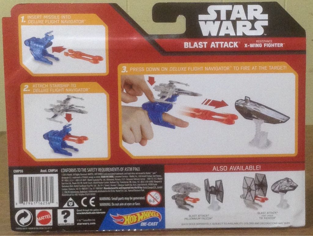Hotwheels Blast Attack X-Wing Fighter - Mattel (Hot Wheels) (Star Wars Episode VII The Force Awakens) action figure collectible [Barcode 887961162561] - Main Image 2