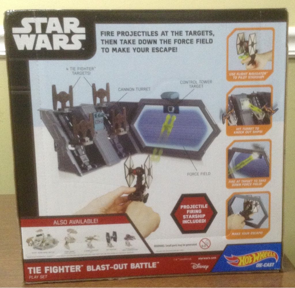 Hot Wheels TIE Fighter Blast-Out Battle Play Set - Mattel (Hot Wheels) (Star Wars Episode VII The Force Awakens) action figure collectible [Barcode 887961164428] - Main Image 2