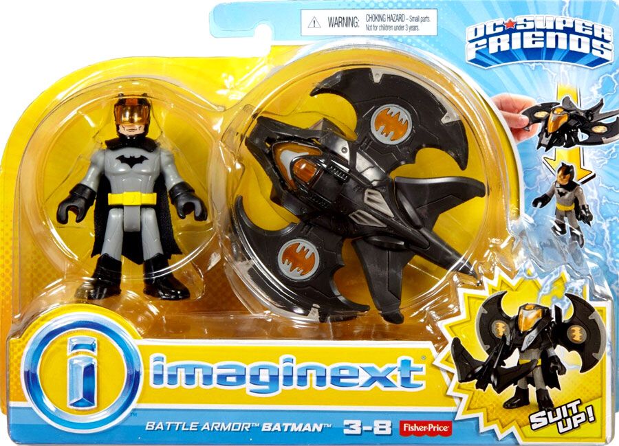 Imaginext: Battle Armor Batman - Fisher Price (DC Super Friends) action figure collectible [Barcode 887961183856] - Main Image 2