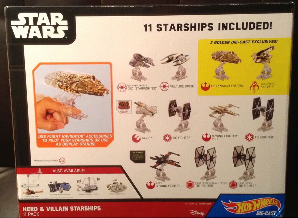 Hot Wheels Star Wars Vehicle11 pack Hero & Villain TFA - Hot Wheels from Mattel (Star Wars Hot Wheels) action figure collectible [Barcode 887961197631] - Main Image 2