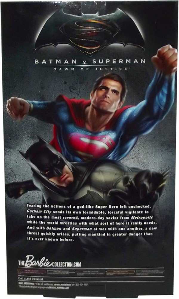 Barbie Collector Batman v Superman: Dawn of Justice Superman Doll - DC Mattel (Batman vs. Superman: Dawn of Justice) action figure collectible [Barcode 887961205107] - Main Image 3