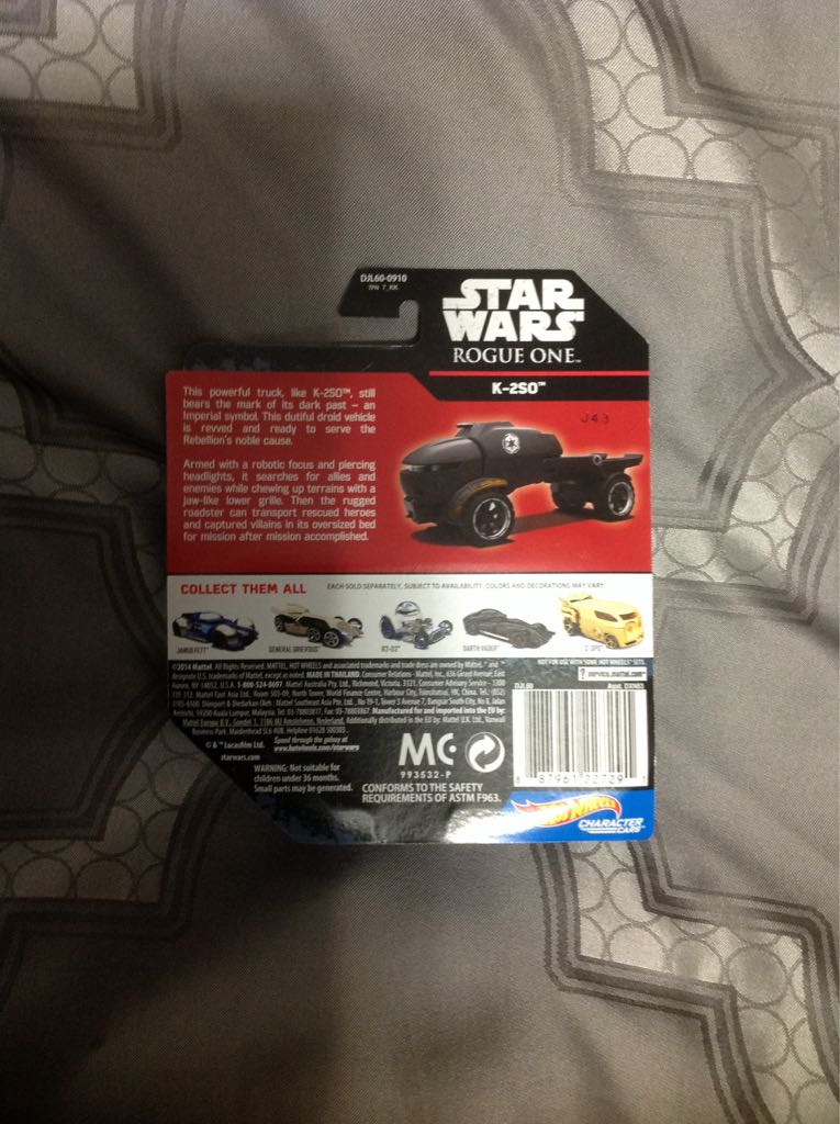 Hot Wheels K-2SO - Hot Wheels by Mattel (Star Wars Hot Wheels) action figure collectible [Barcode 887961227291] - Main Image 2