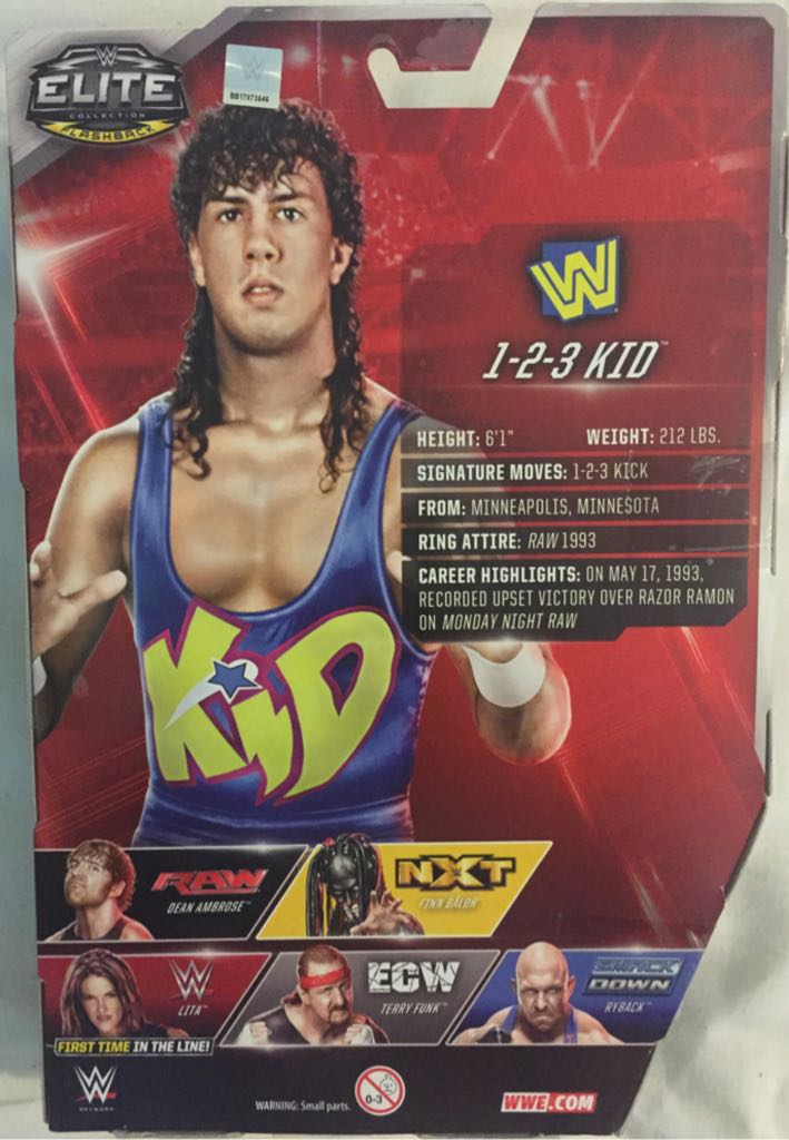 1-2-3 Kid  - Mattel (WWE Mattel Elite) action figure collectible [Barcode 887961233063] - Main Image 2