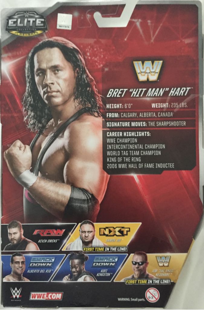 Bret ”Hit Man” Hart  - Mattel Wwe (WWE Mattel Elite Series 43) action figure collectible [Barcode 887961233117] - Main Image 2