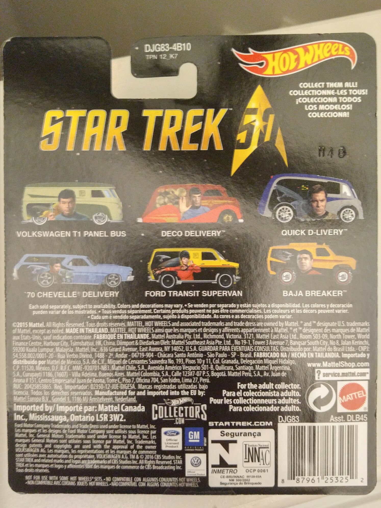 STTOS 50th Quick D-Livery (Kirk) - Mattel (Hot Wheels) (Star Trek) action figure collectible [Barcode 887961253252] - Main Image 2
