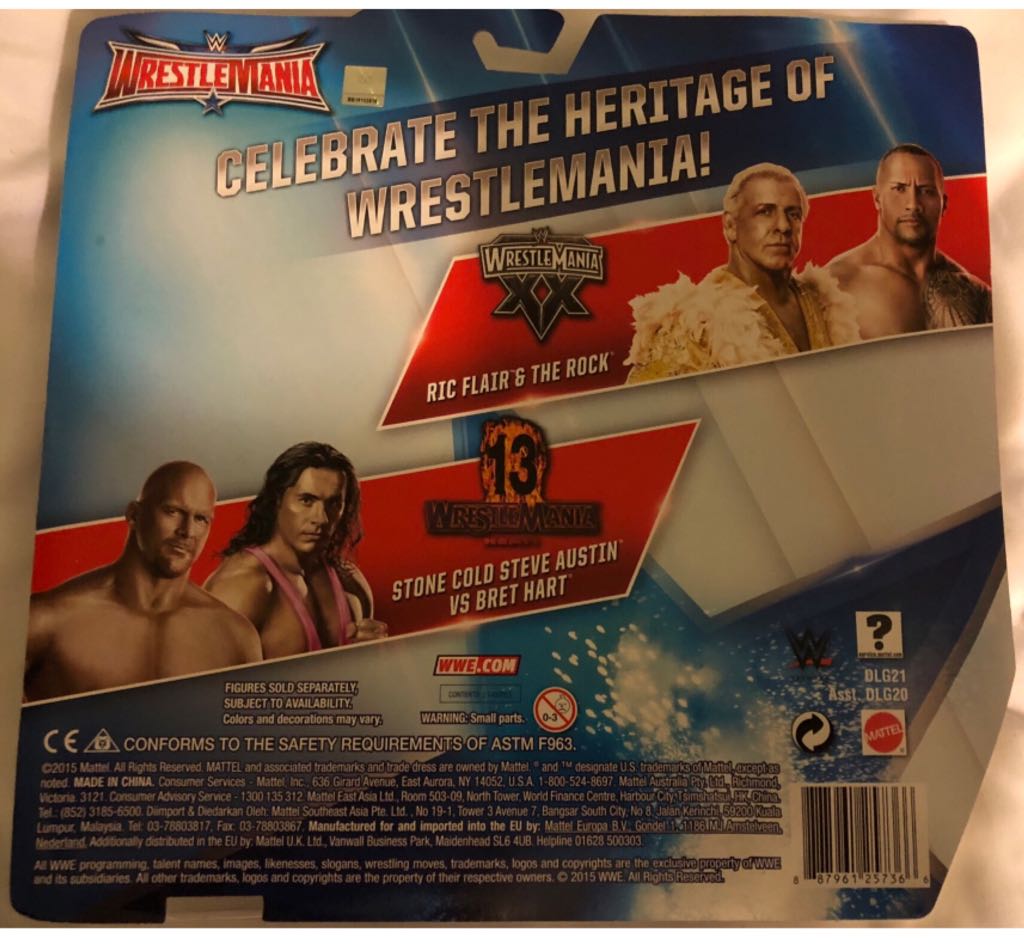 WWE Mattel Battle Pack Wrestlemania 32 Ric Flair & The Rock - Mattel action figure collectible [Barcode 887961257366] - Main Image 2