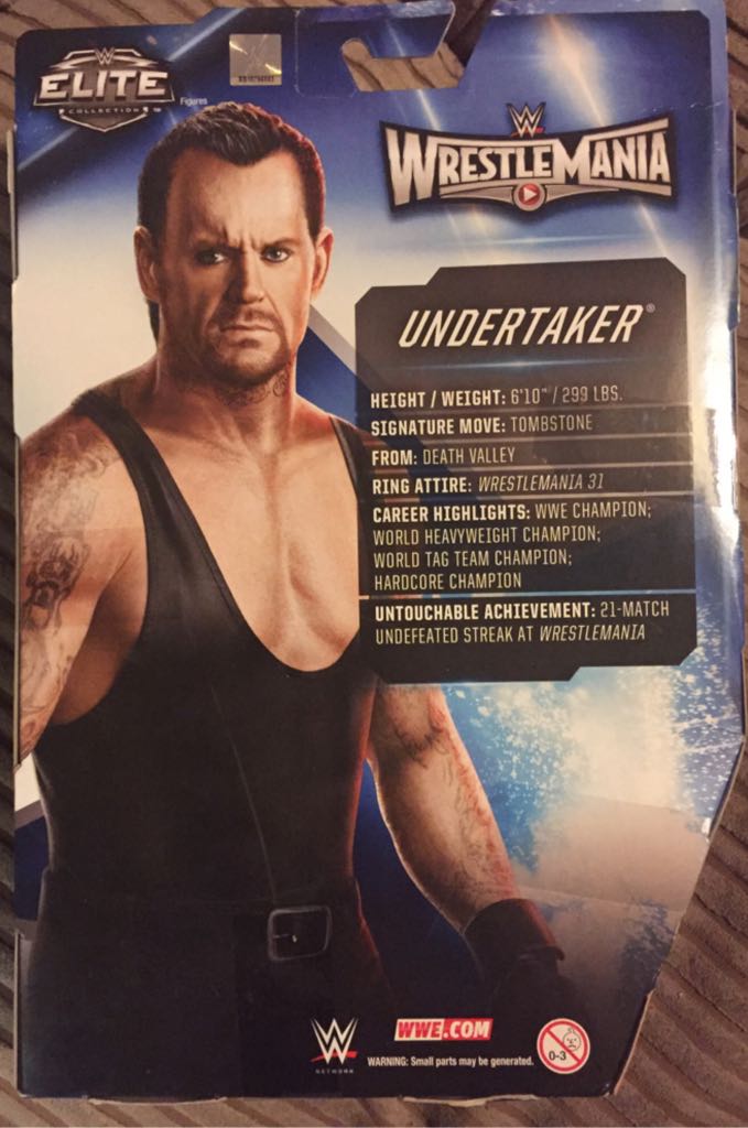 Undertaker - Mattel (WWE Elite Collection Wrestlemania) action figure collectible [Barcode 887961257397] - Main Image 2