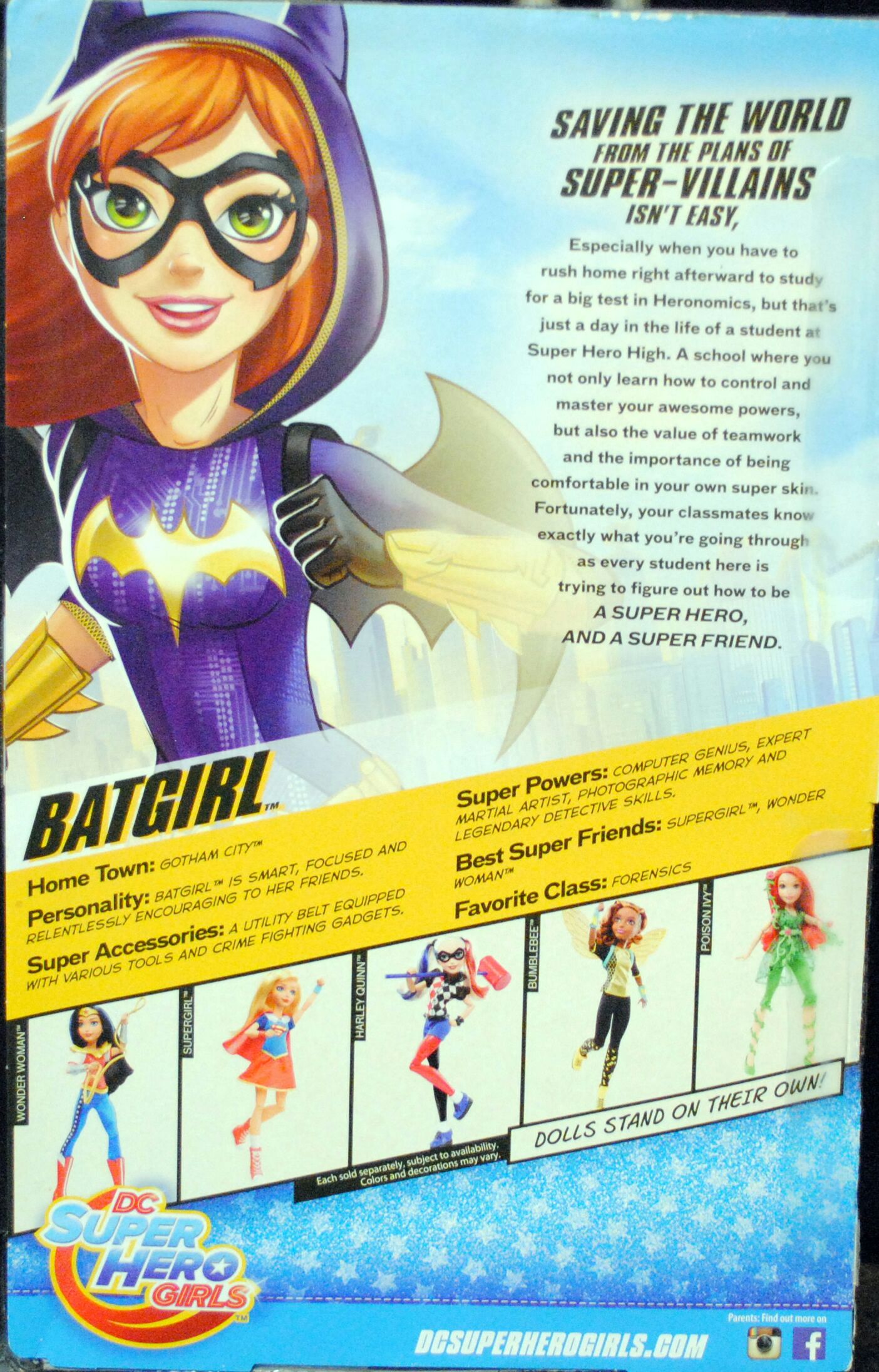 DC Super Hero Girls 12 inch Batgirl doll - DC Mattel (DC Super Hero Girls) action figure collectible [Barcode 887961267396] - Main Image 2