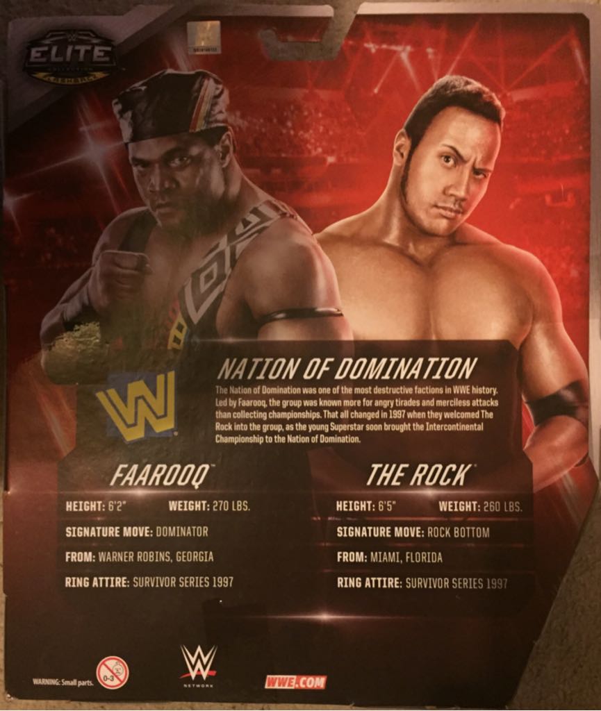 Mattel WWE Collection Flashback Faarooq & The Rock - Mattel (WWE Elite Collection - Flashback) action figure collectible [Barcode 887961273670] - Main Image 2