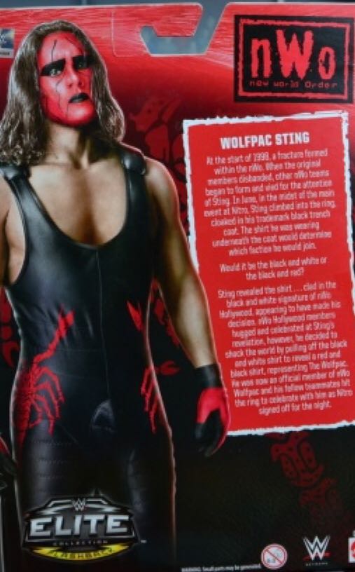 Sting Wolfpac WWE Elite Ringside Exclusive - Mattel (WWE Elite Ringside Exclusive) action figure collectible [Barcode 887961276022] - Main Image 2