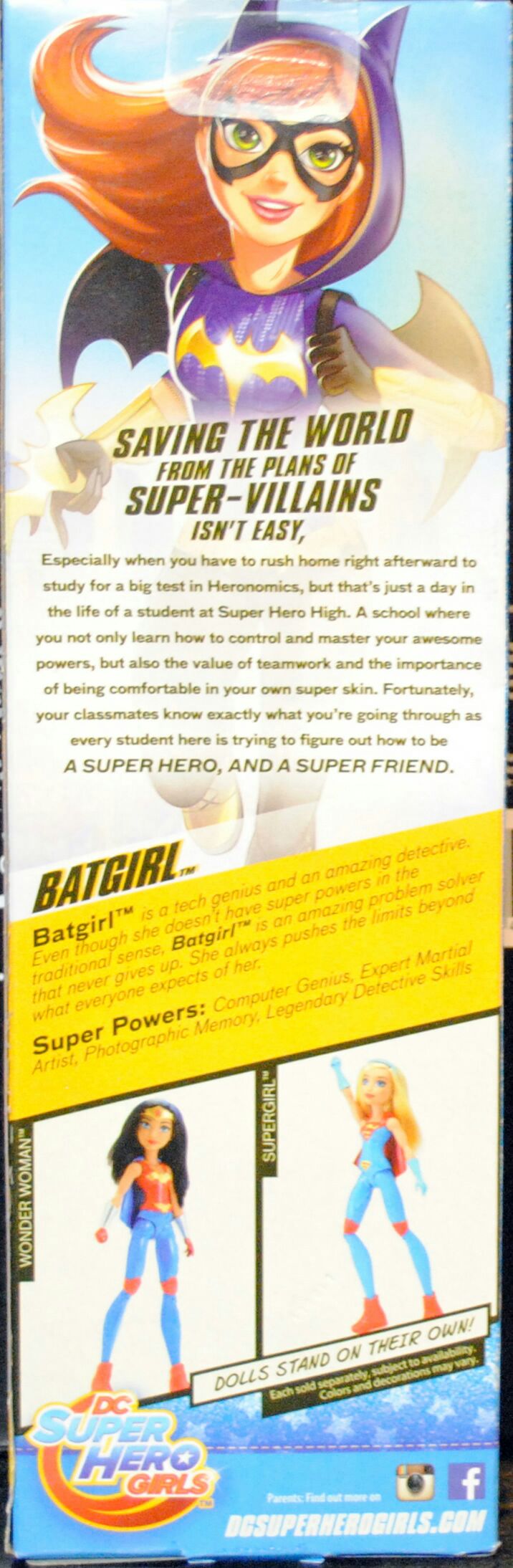 DC Super Hero Girls 12 inch Batgirl Training Doll - DC Mattel (DC Super Hero Girls) action figure collectible [Barcode 887961282658] - Main Image 2