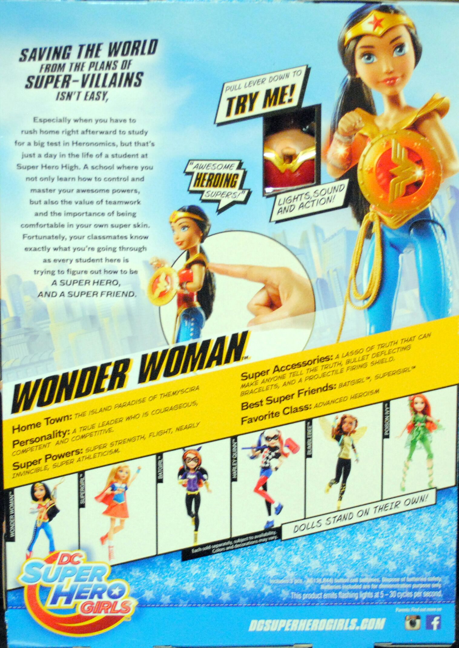 Wonder Woman Power Action DC Superhero Girls - DC Mattel (DC Super Hero Girls) action figure collectible [Barcode 887961282665] - Main Image 2