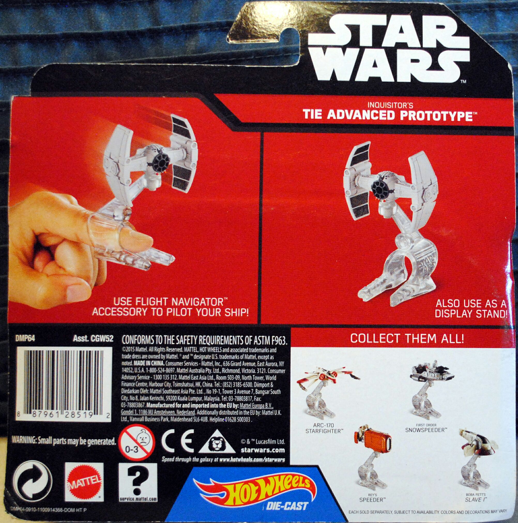 Hot Wheels Star Wars Vehicle Inquisitor’s Tie Advanced Prototype Rebels TFA SWR - Hot Wheels by Mattel (Star Wars Hot Wheels) action figure collectible [Barcode 887961285192] - Main Image 2