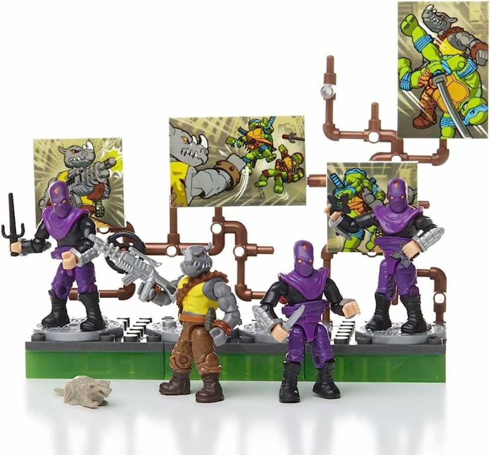 TMNT: Mega Bloks Teenage Mutant Ninja Turtles - Rocksteady Villian Pack - Mega Bloks (Teenage Mutant Ninja Turtles) action figure collectible [Barcode 887961289152] - Main Image 3