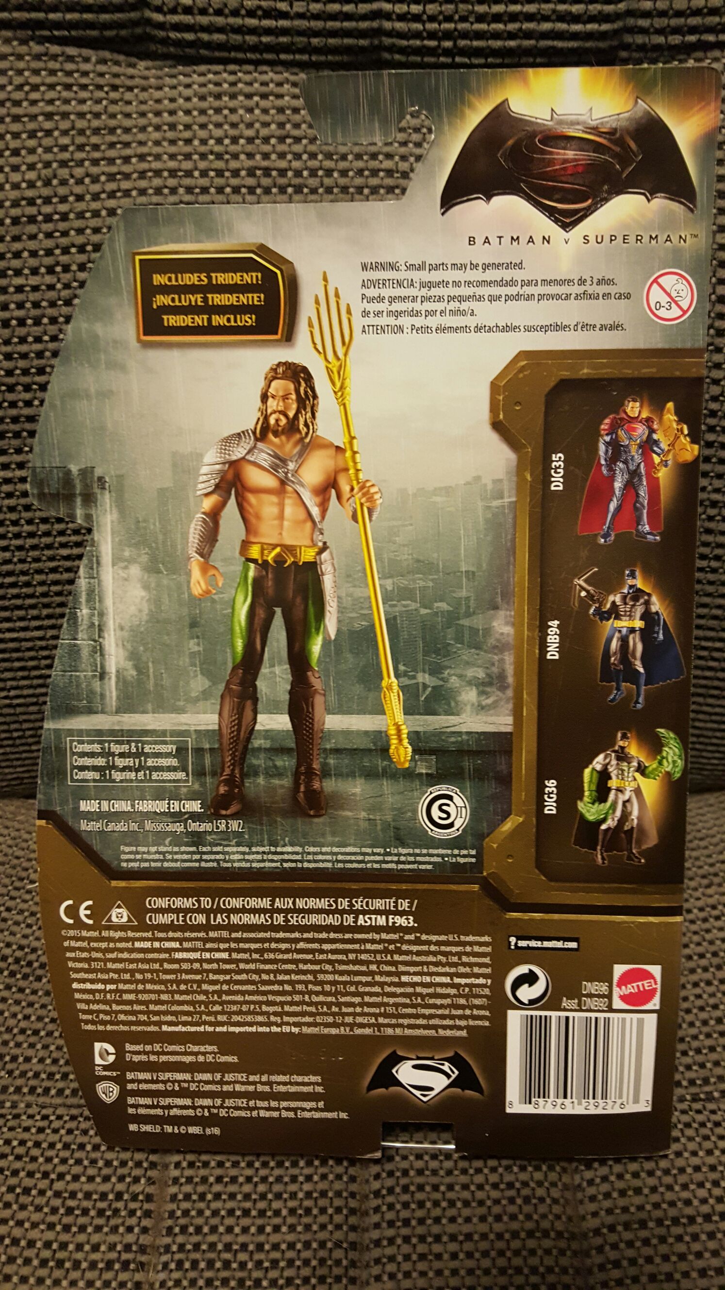 Aquaman™ - Mattel (Batman V Superman: Dawn Of Justice) action figure collectible [Barcode 887961292763] - Main Image 2