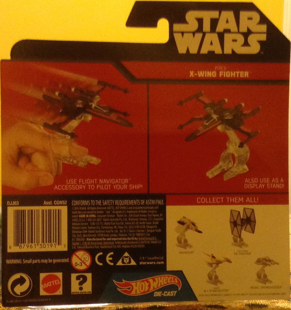 Poe’s X-Wing Fighter - Disney / Mattel (Hot Wheels Starships (2015 - 2016)) action figure collectible [Barcode 887961301915] - Main Image 2